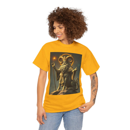 Unisex Heavy Cotton T-Shirt, Taurus God, Zodiac Design