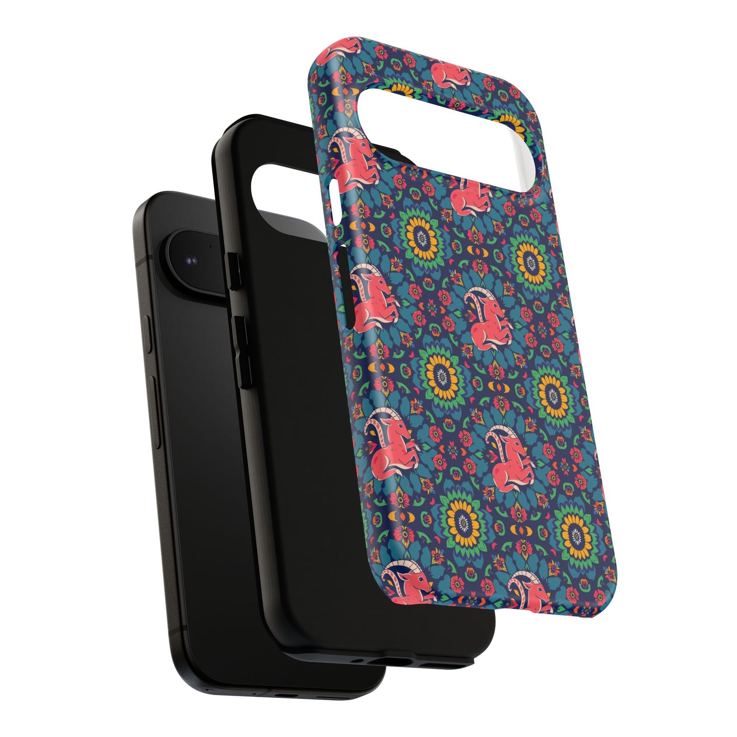 Tough Cases, Capricorn, Zodiac v1, Flower Pattern
