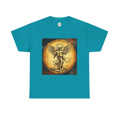 Unisex Heavy Cotton T-Shirt, Twin Angel v1, Gemini Zodiac Design