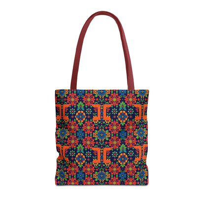 Tote Bag, (AOP), Gemini, Zodiac v1, Flower Pattern
