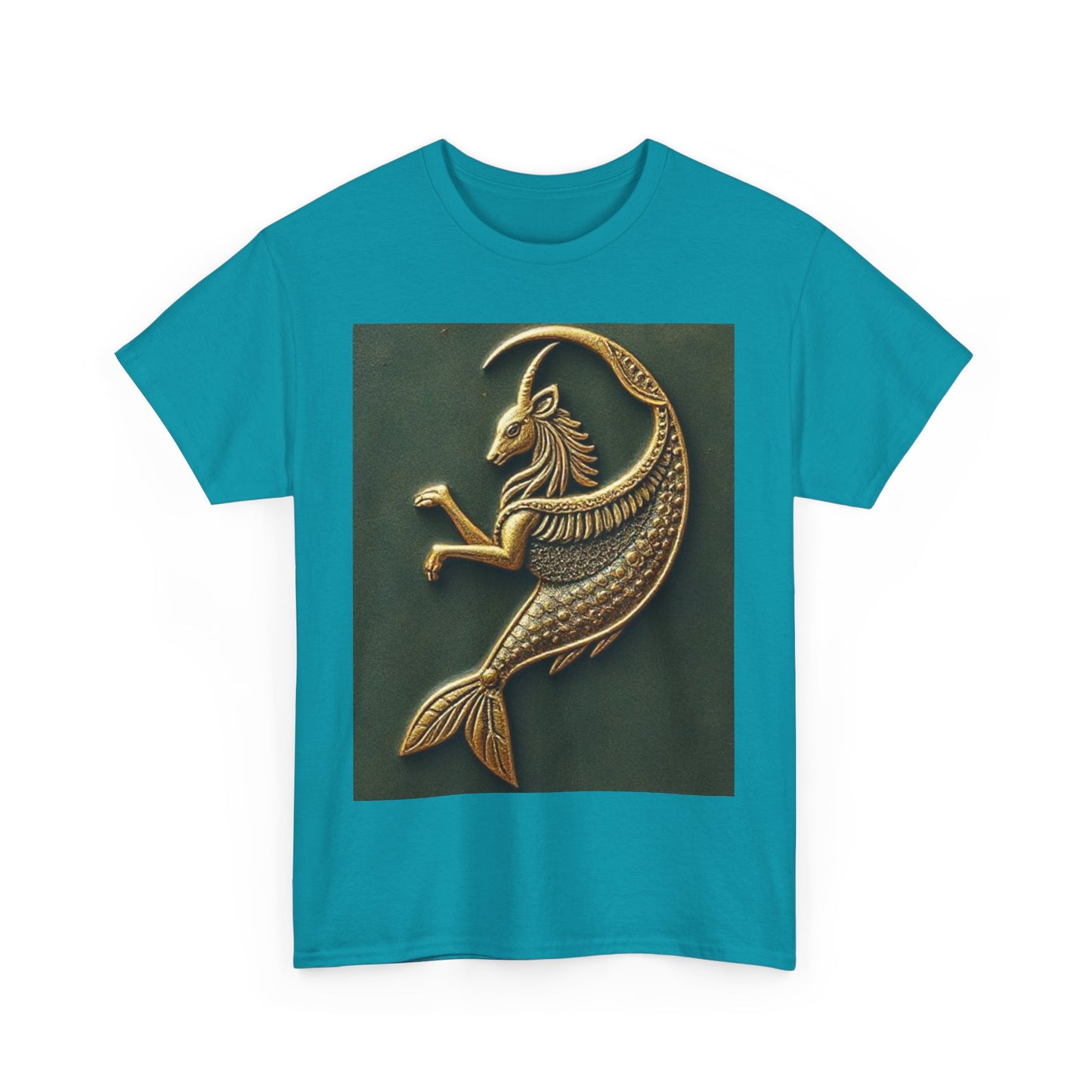 Unisex Heavy Cotton T-Shirt, Capricorn Animal. Symbol, Zodiac Design