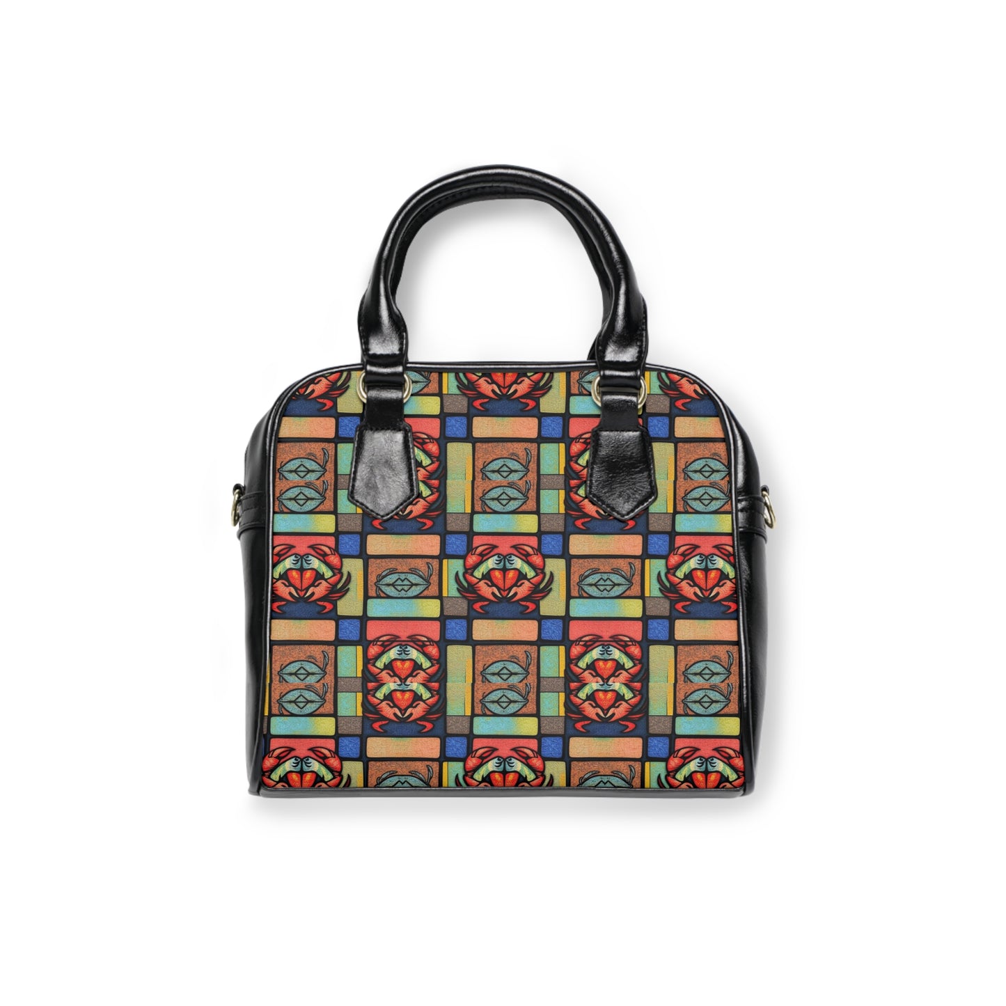 Shoulder Handbag, Cancer, Zodiac v4, Shapes Pattern