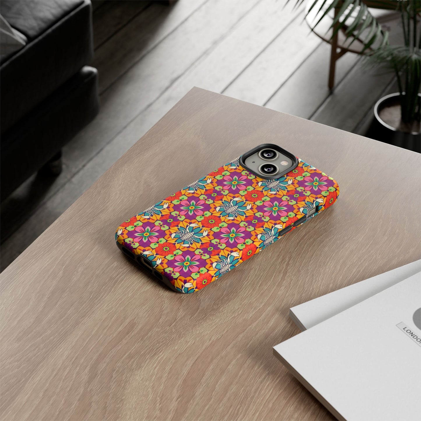 Tough Cases, Scorpio, Zodiac v3, Flower Pattern