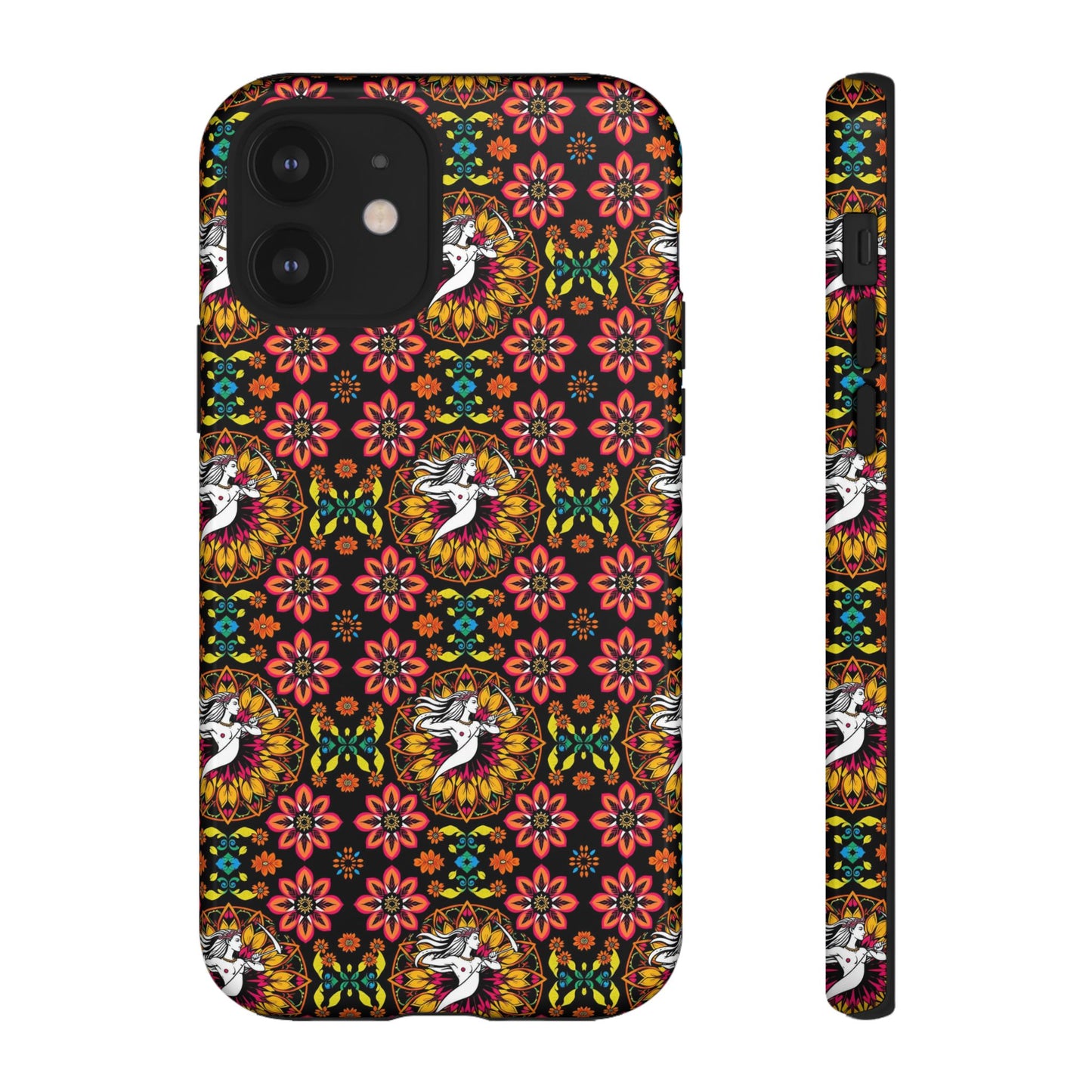 Tough Cases, Sagittarius, Zodiac v2, Flower Pattern