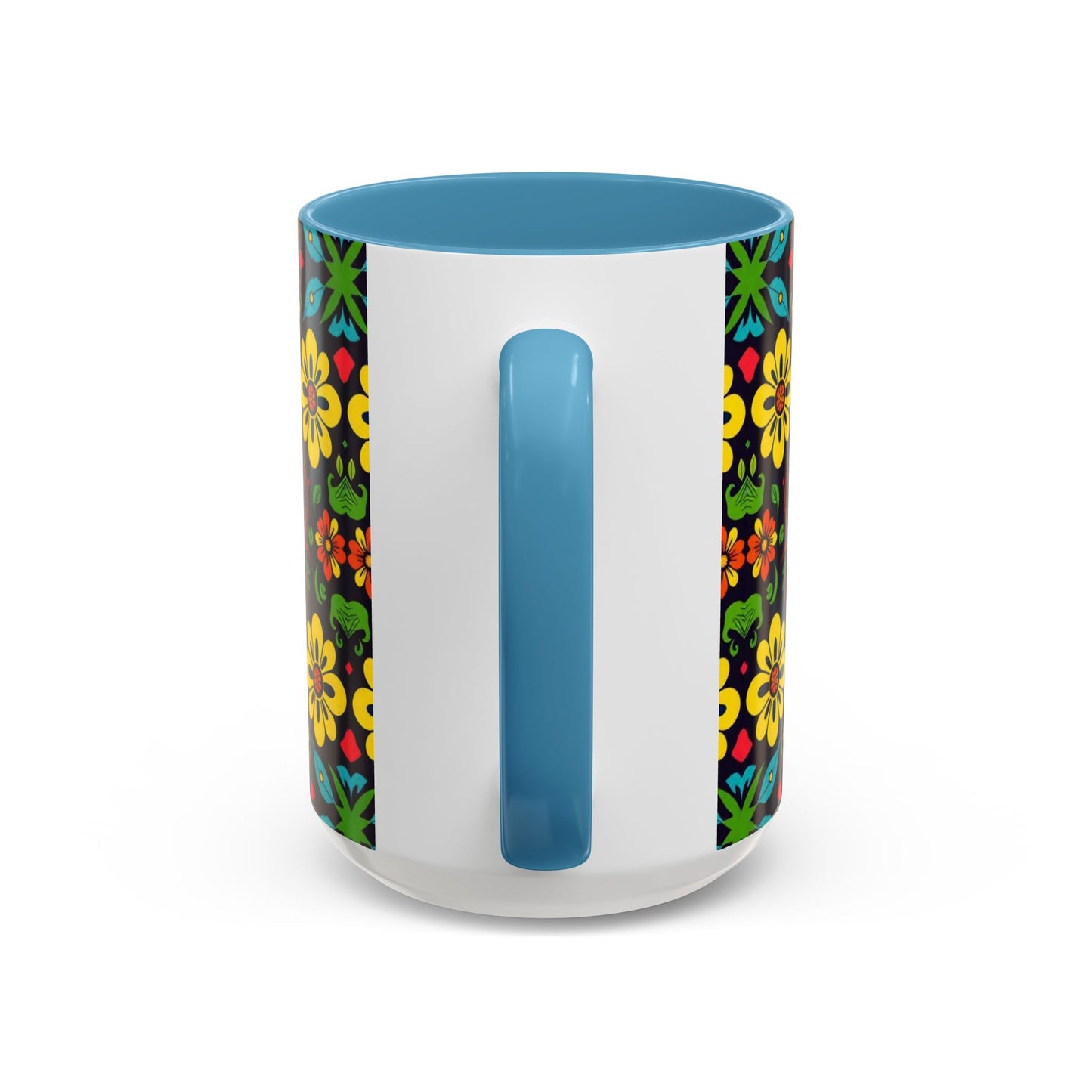 Accent Coffee Mug, Cancer, Zodiac v2, Flower Pattern, (11, 15oz)