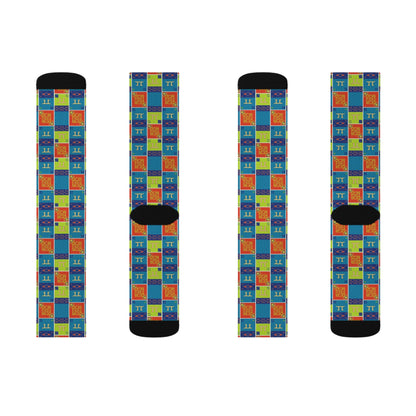 Sublimation Socks, Gemini, Zodiac v1, Shapes Pattern