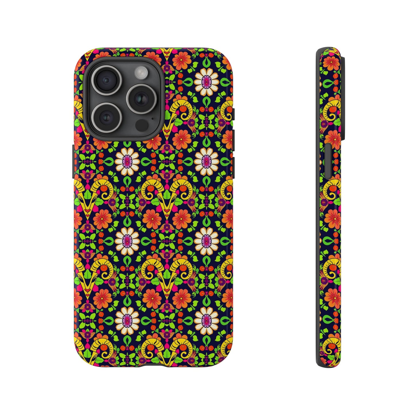 Tough Cases, Aries, Zodiac v4, Flower Pattern