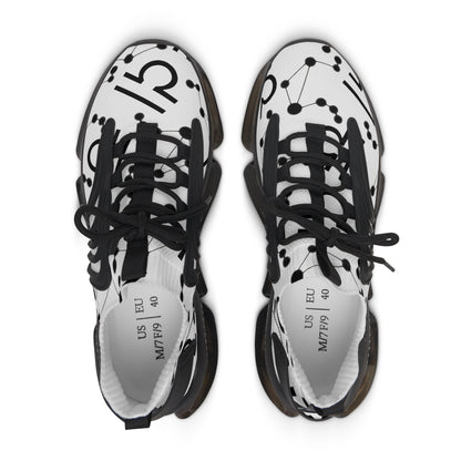Women's Mesh Sneakers, Constellation & Symbol, Libra Zodiac Sign, AOP