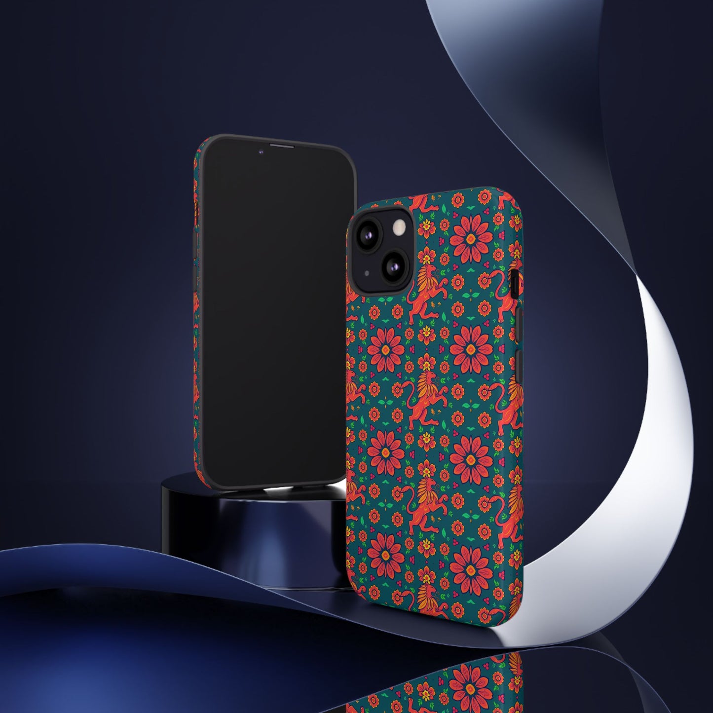 Tough Cases, Leo, Zodiac v2, Flower Pattern