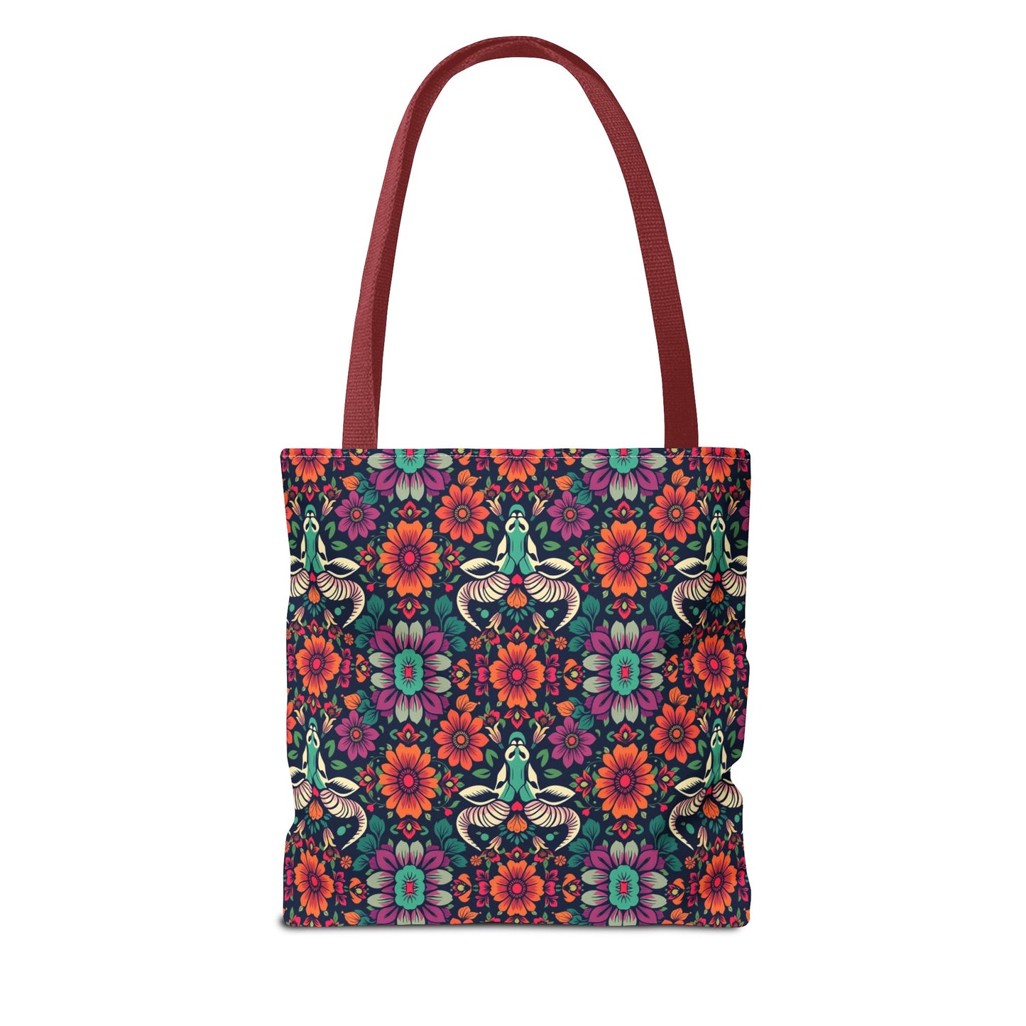 Tote Bag, (AOP), Taurus, Zodiac, Flower Pattern