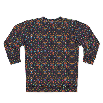 Unisex Sweatshirt (AOP), Capricorn, Zodiac v2, Jewel Pattern