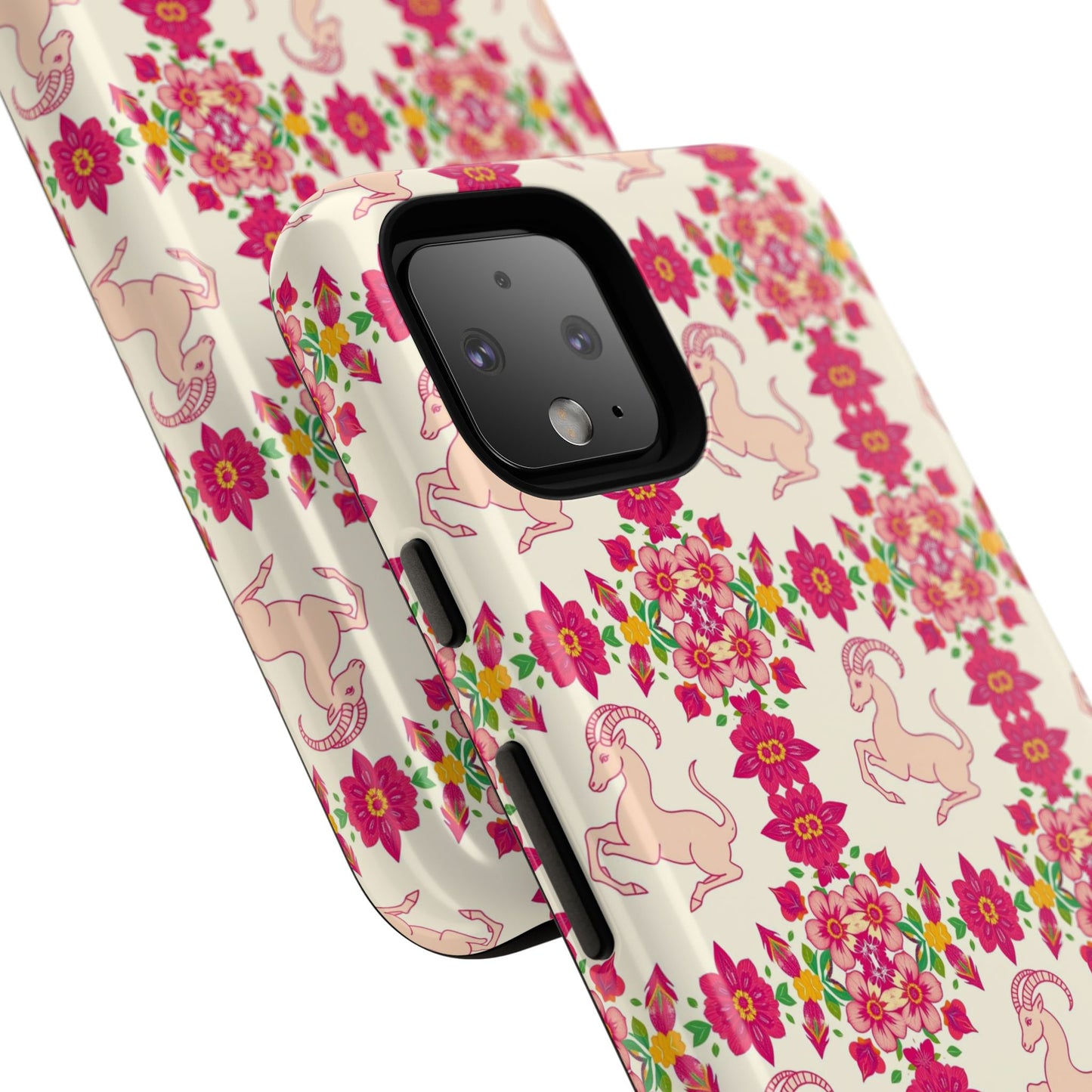 Tough Cases, Capricorn, Zodiac v3, Flower Pattern