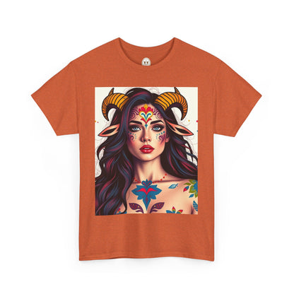 Unisex Heavy Cotton T-Shirt, Taurus, Zodiac v1, Sexy Art