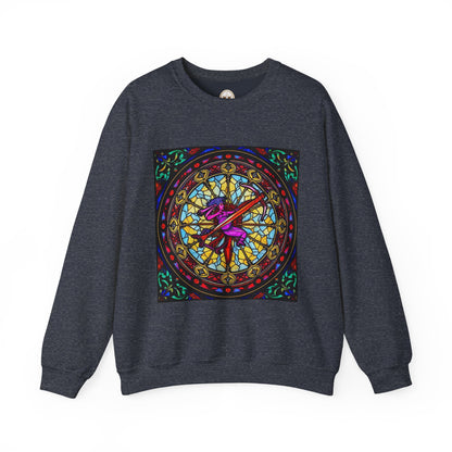 Unisex Heavy Blend™ Crewneck Sweatshirt, Glass 1, Sagittarius Zodiac Design