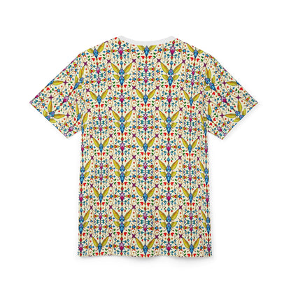 Unisex Cut & Sew T-Shirt, (AOP), Sagittarius, Zodiac v4, Jewels Pattern