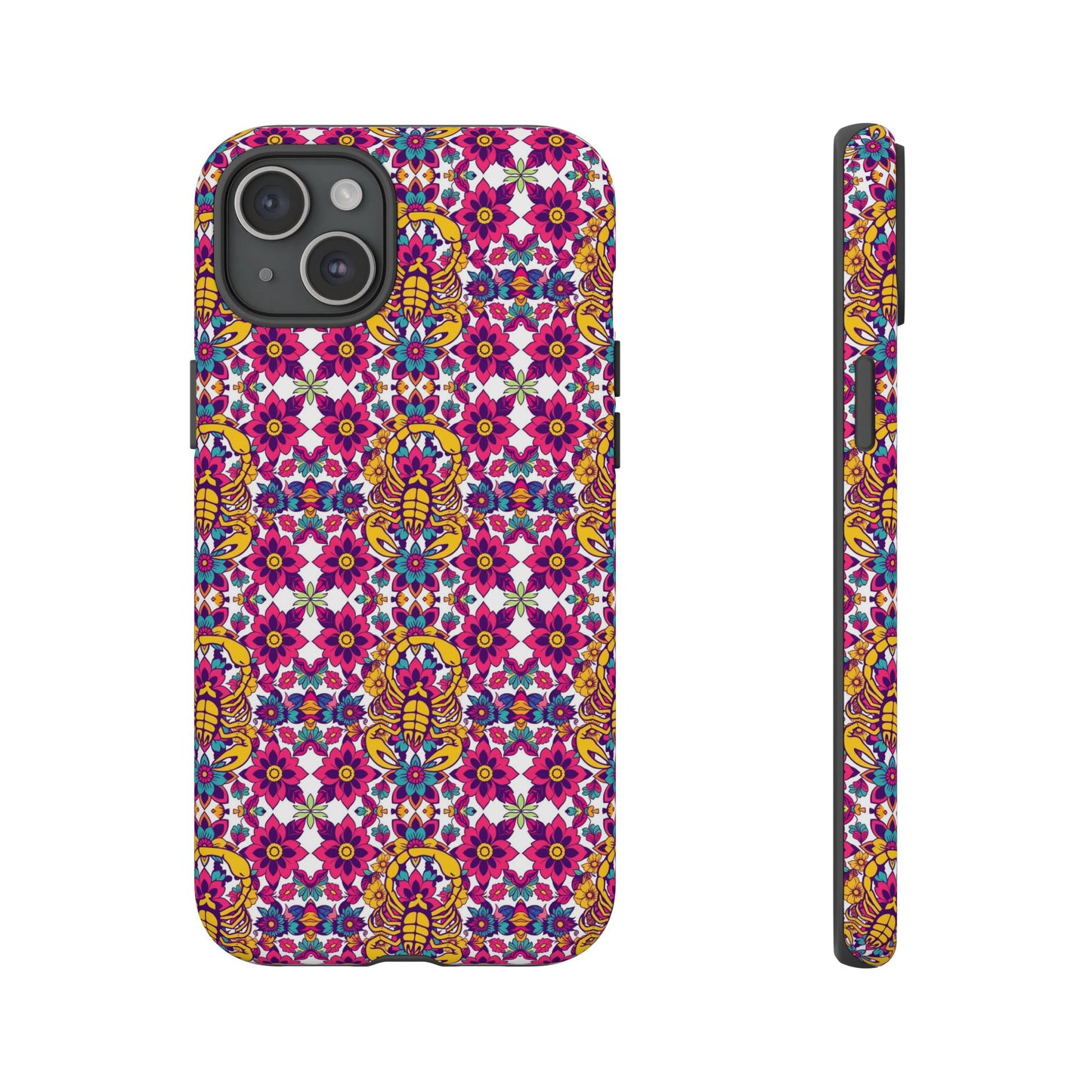 Tough Cases, Scorpio, Zodiac v2, Flower Pattern