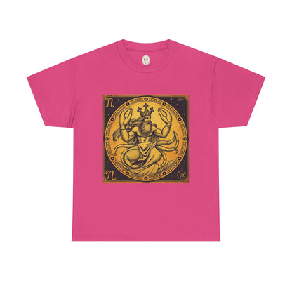 Unisex Heavy Cotton T-Shirt, Crab King, Cancer Zodiac Design