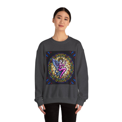 Unisex Heavy Blend™ Crewneck Sweatshirt, Glass 1, Virgo Zodiac Design