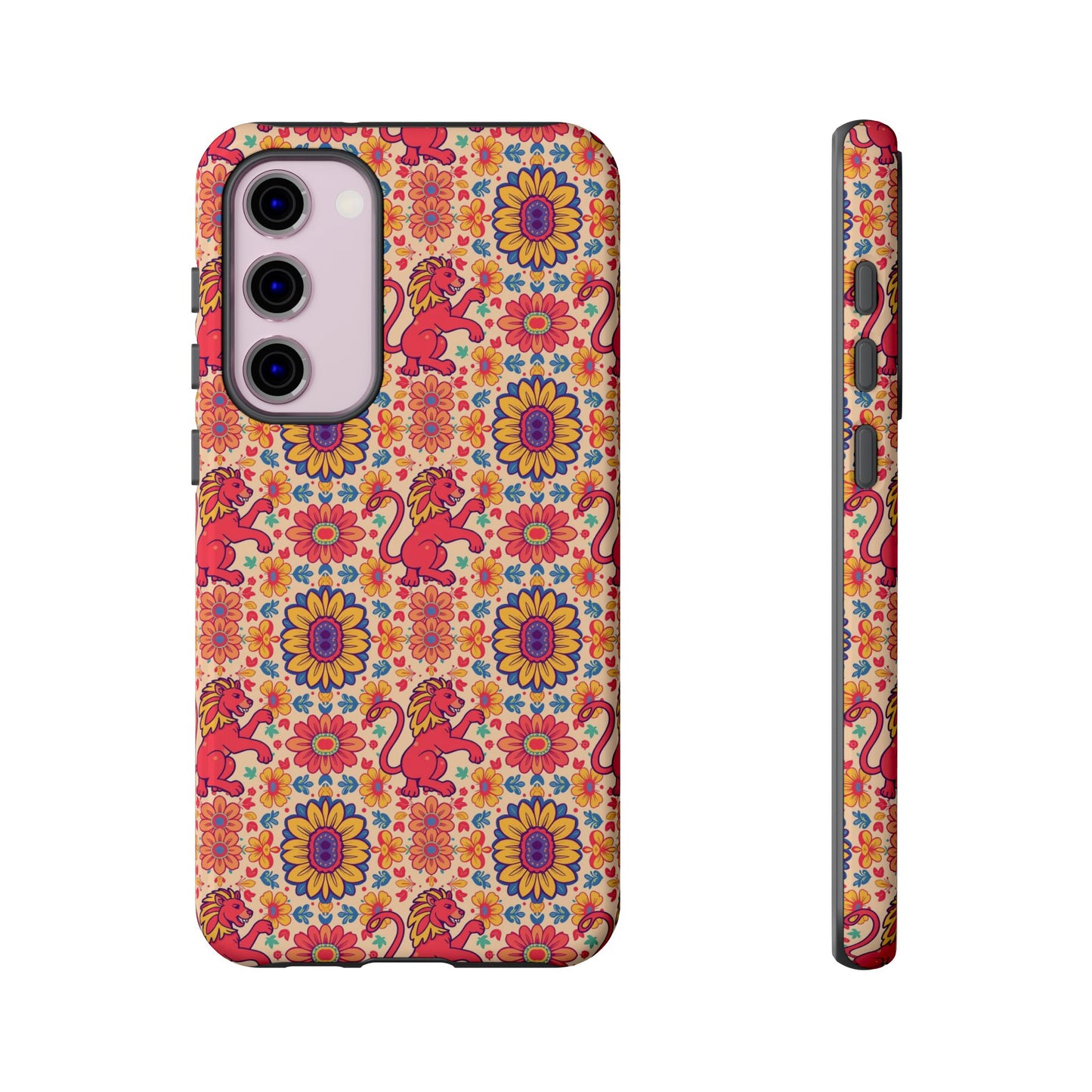 Tough Cases, Leo, Zodiac v1, Flower Pattern