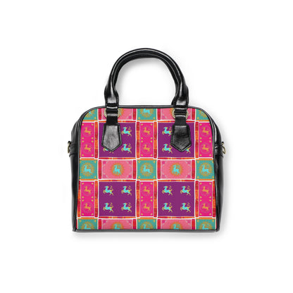 Shoulder Handbag, Capricorn, Zodiac v4, Shapes Pattern