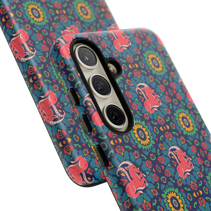 Tough Cases, Capricorn, Zodiac v1, Flower Pattern