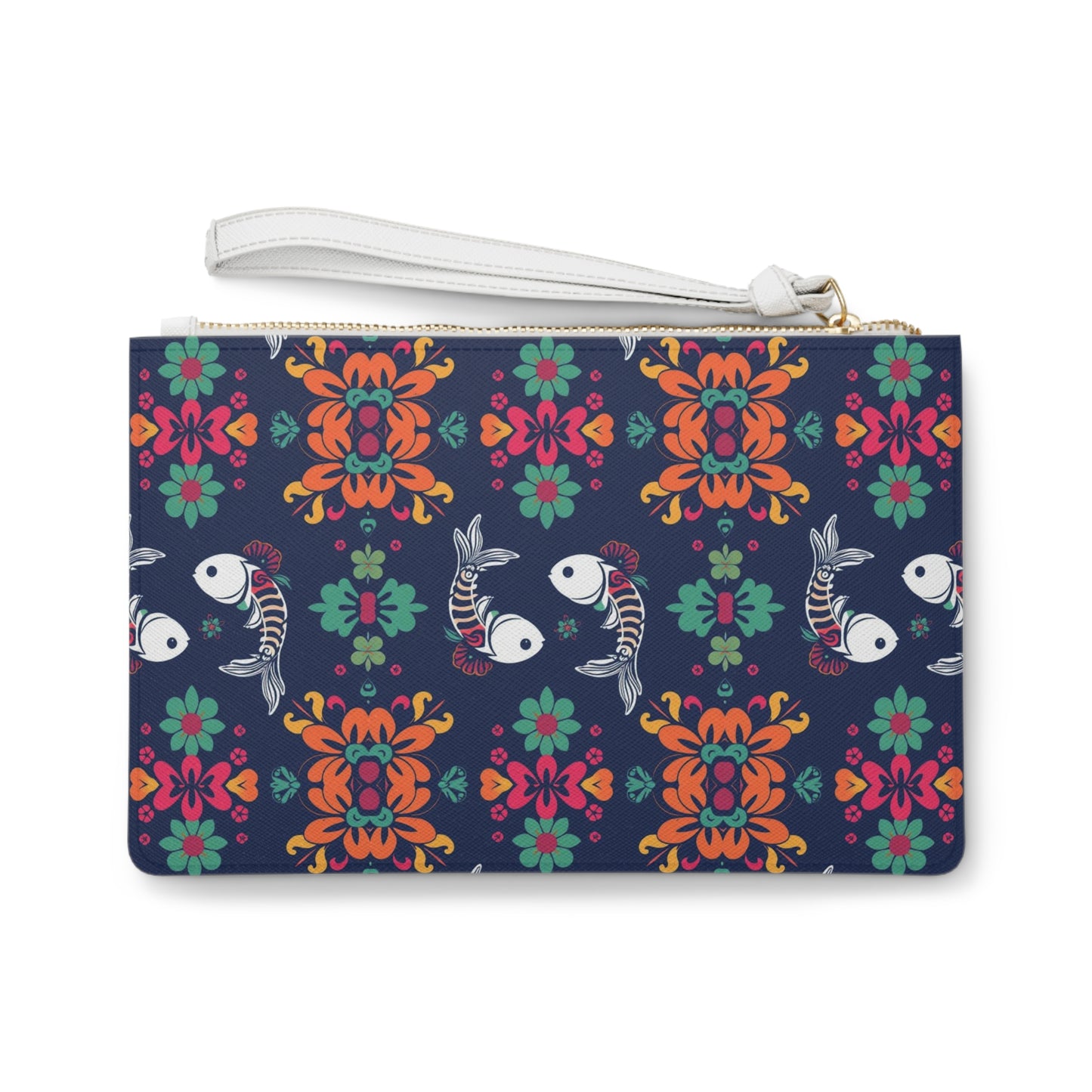 Clutch Bag, Pisces, Zodiac v4, Flower Pattern