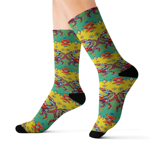 Sublimation Socks, Cancer, Zodiac  v1, Jewel Pattern