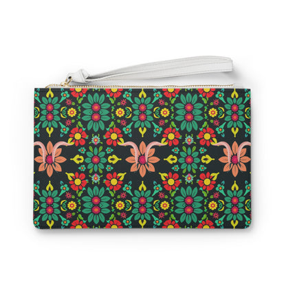 Clutch Bag, Aquarius, Zodiac v1, Flower Pattern