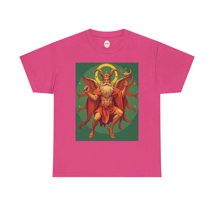 Unisex Heavy Cotton T-Shirt, Aries God 1v, Zodiac Design