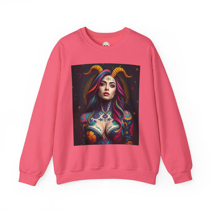Unisex Heavy Blend™ Crewneck Sweatshirt, Capricorn, Zodiac v3, Sexy Pattern