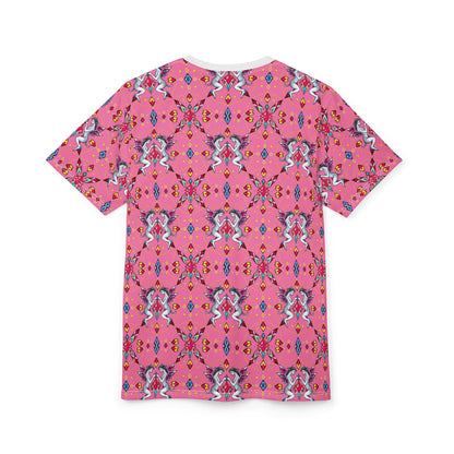 Unisex Cut & Sew T-Shirt, (AOP), Gemini, Zodiac, Jewels Pattern