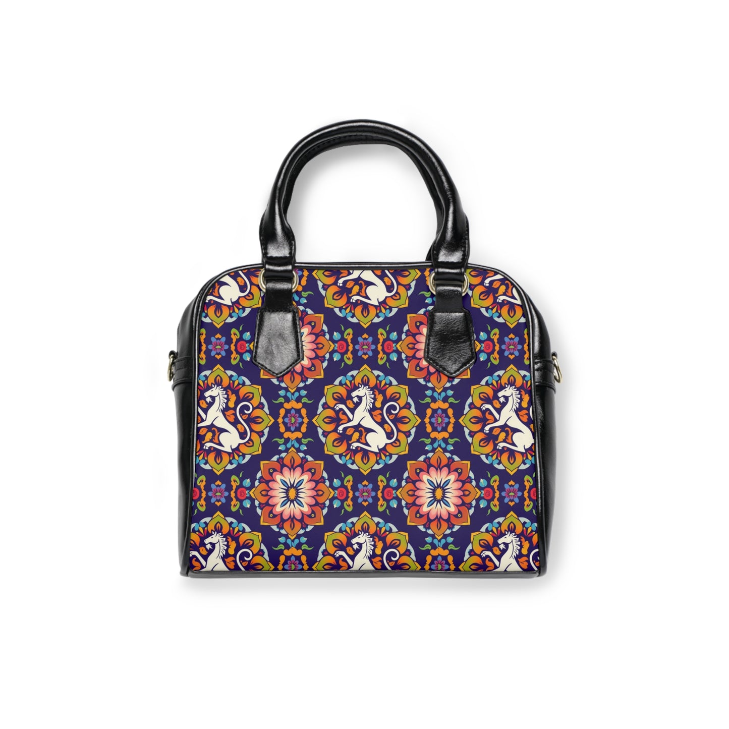Shoulder Handbag, Virgo, Zodiac, Flower Pattern