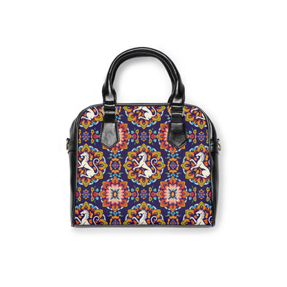 Shoulder Handbag, Virgo, Zodiac, Flower Pattern