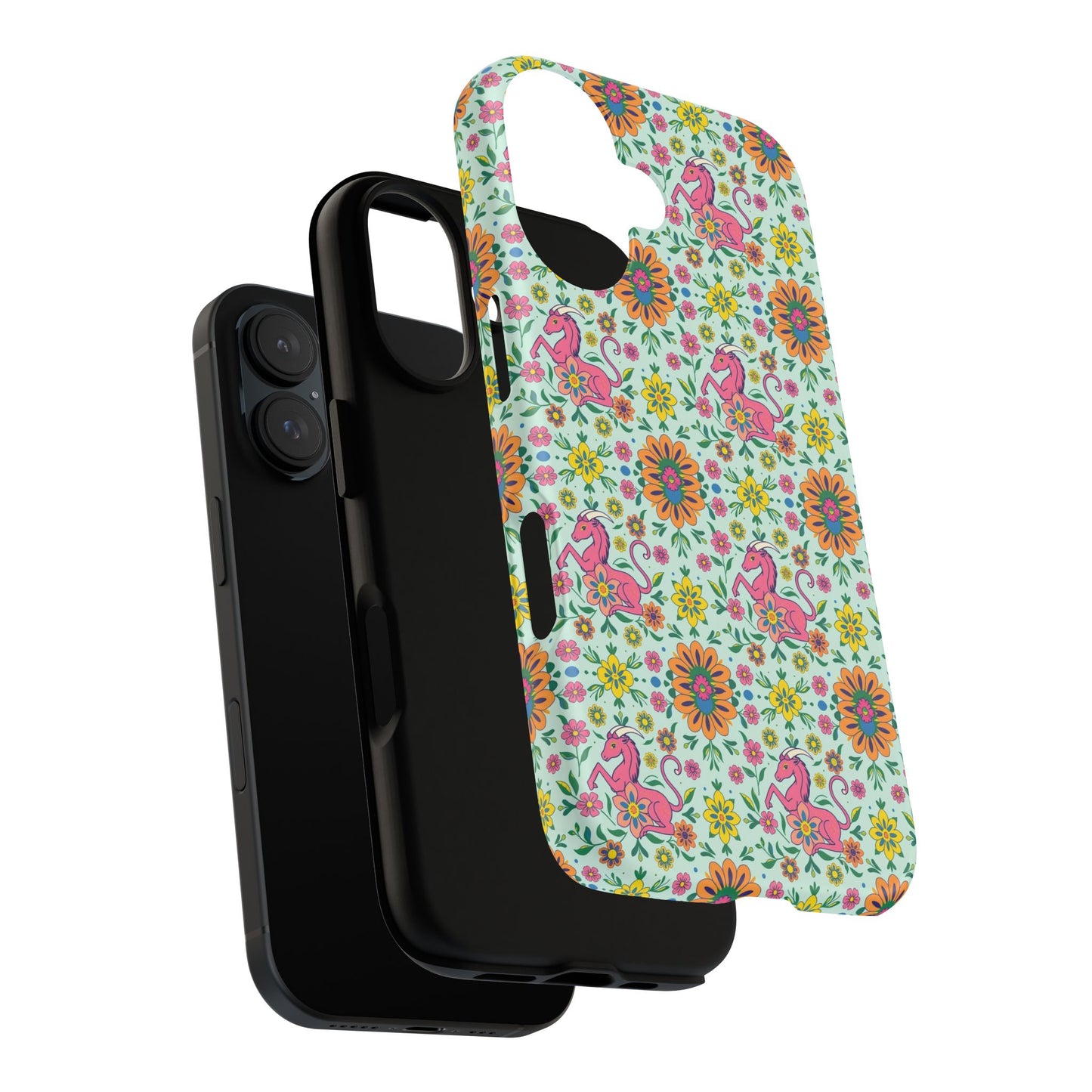 Tough Cases, Aquarius, Zodiac, Flower Pattern