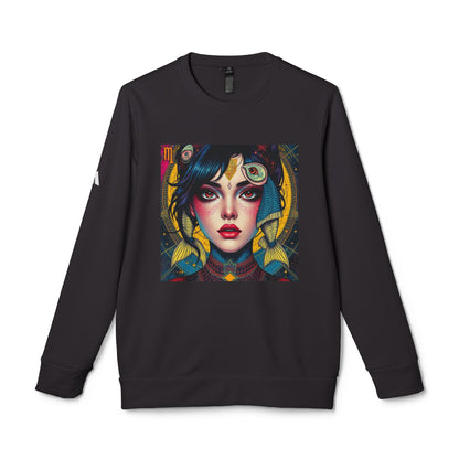 Adidas, Unisex Fleece Crewneck Sweatshirt, Pisces, Pop Art v1, Zodiac