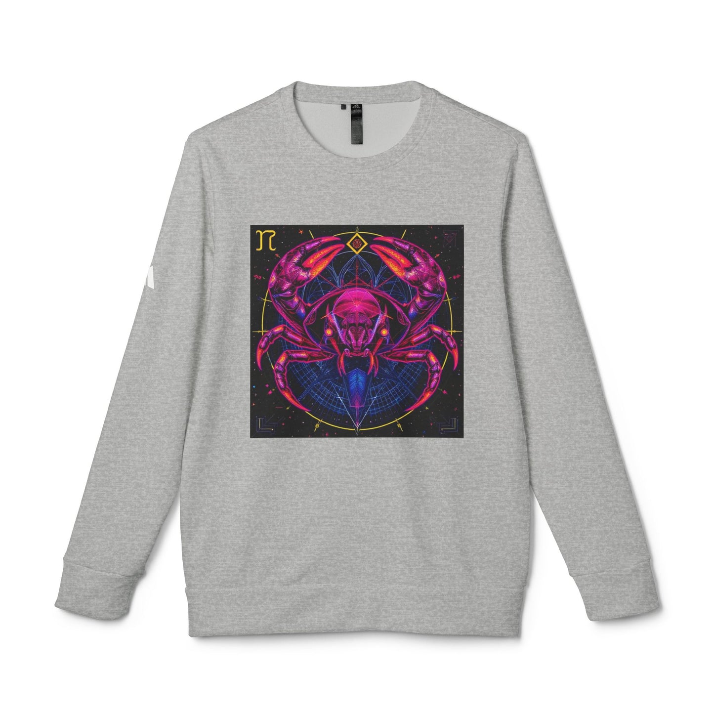 Adidas, Unisex Fleece Crewneck Sweatshirt, Cancer, Pop Art, Zodiac