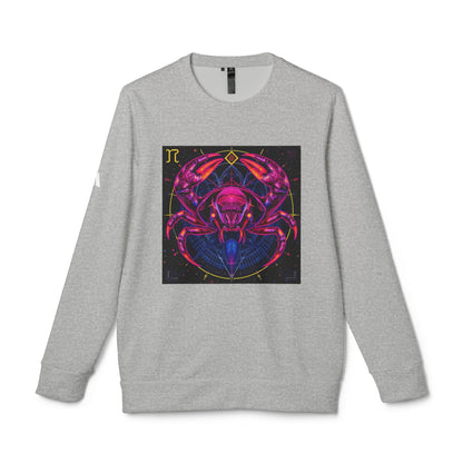 Adidas, Unisex Fleece Crewneck Sweatshirt, Cancer, Pop Art, Zodiac