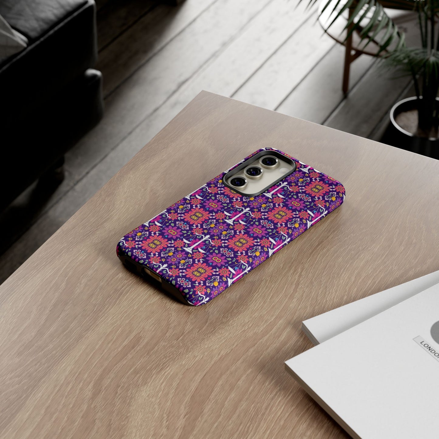 Tough Cases, Libra, Zodiac v4, Flower Pattern