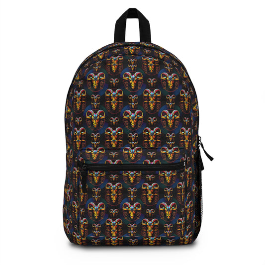 Backpack, Taurus, Zodiac v1, Metal Pattern