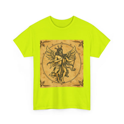 Unisex Heavy Cotton T-Shirt, Pencil Art, Gemini Zodiac Design