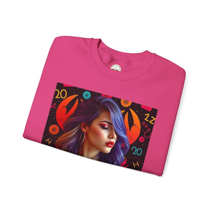 Unisex Heavy Blend™ Crewneck Sweatshirt, Cancer, Zodiac v3, Sexy Pattern