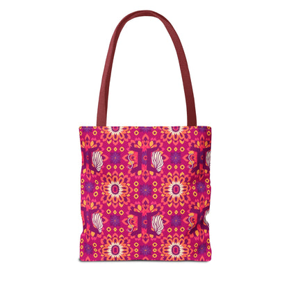 Tote Bag (AOP), Gemini, Zodiac v1, Flower Pattern