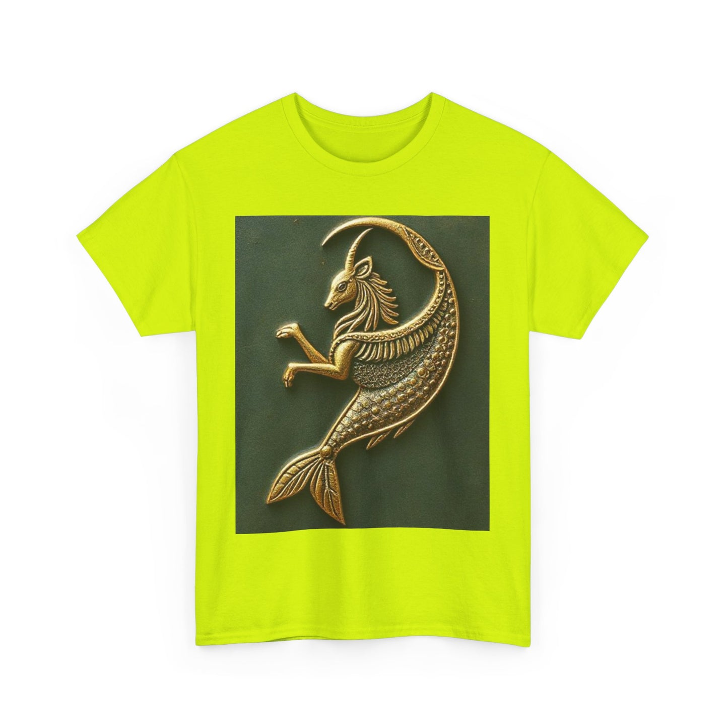 Unisex Heavy Cotton T-Shirt, Capricorn Animal. Symbol, Zodiac Design