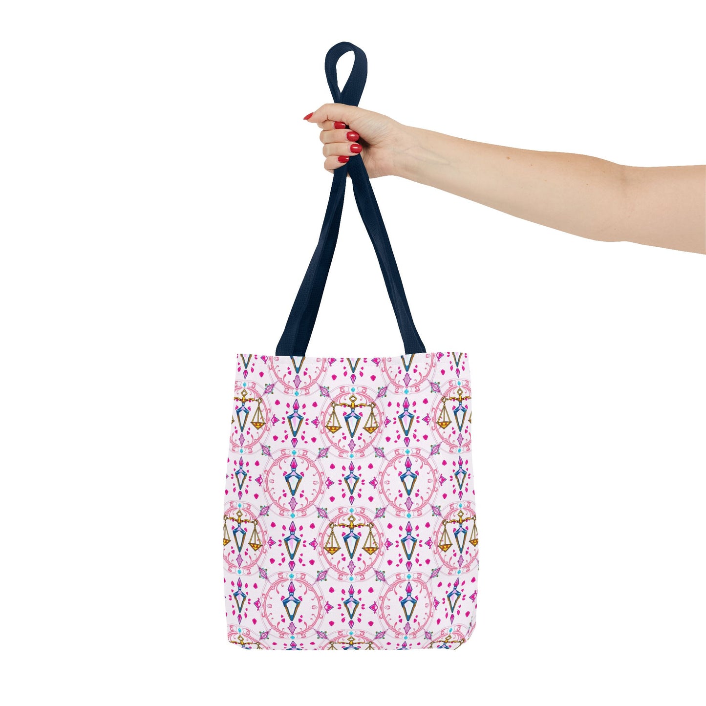 Tote Bag (AOP), Libra, Zodiac, Jewel Pattern