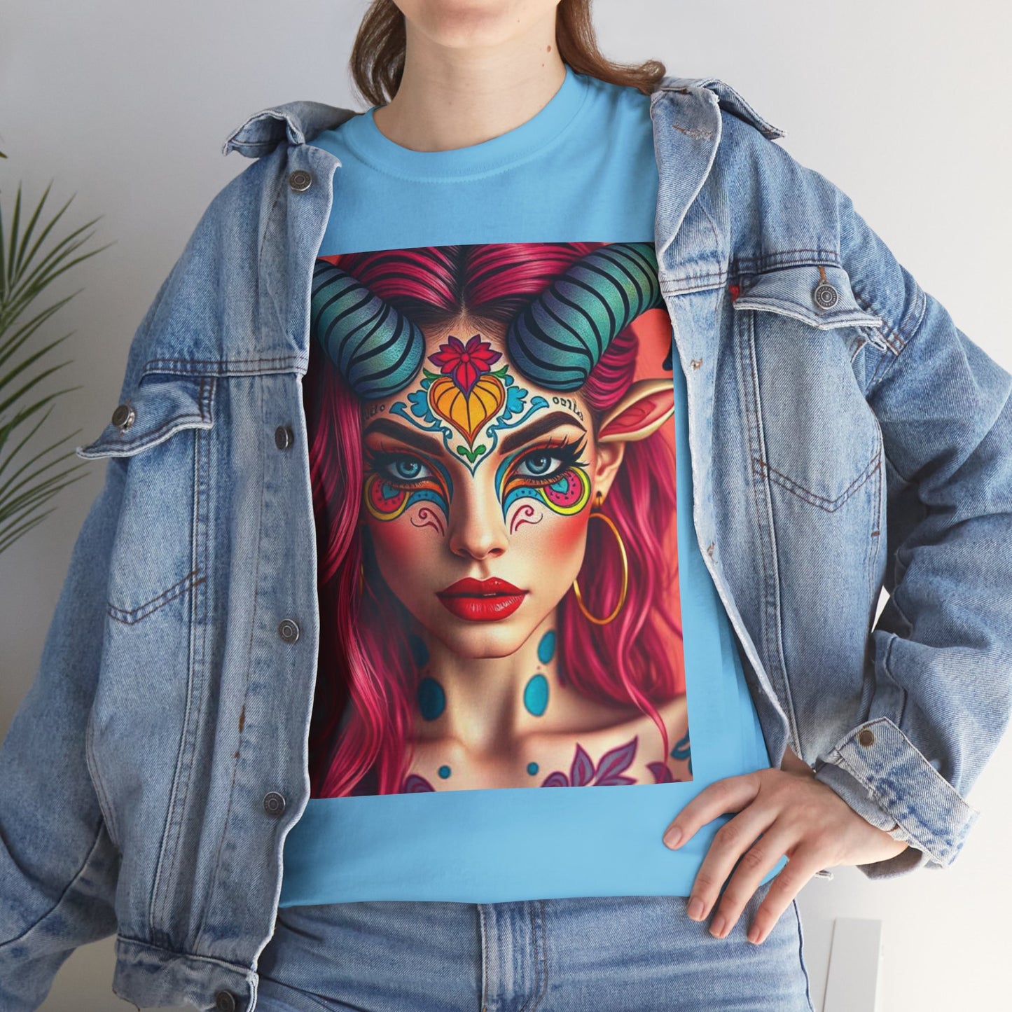 Unisex Heavy Cotton T-Shirt, Taurus, Zodiac, Sexy Art