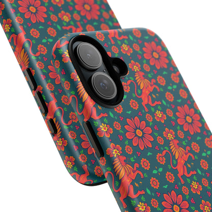 Tough Cases, Leo, Zodiac v2, Flower Pattern