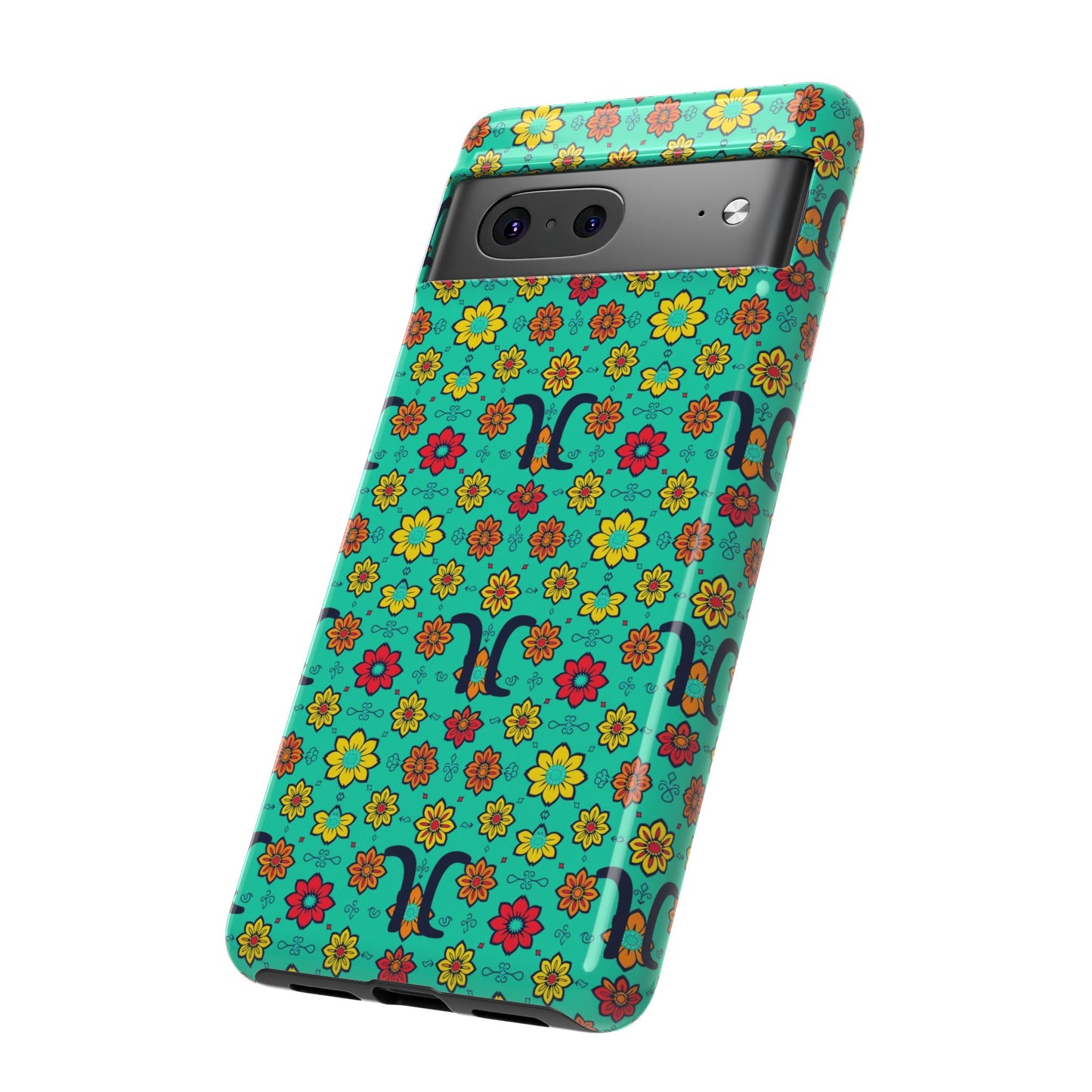 Tough Cases, Aquarius, Zodiac v2, Flower Pattern
