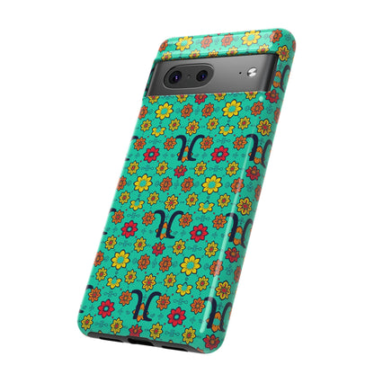 Tough Cases, Aquarius, Zodiac v2, Flower Pattern