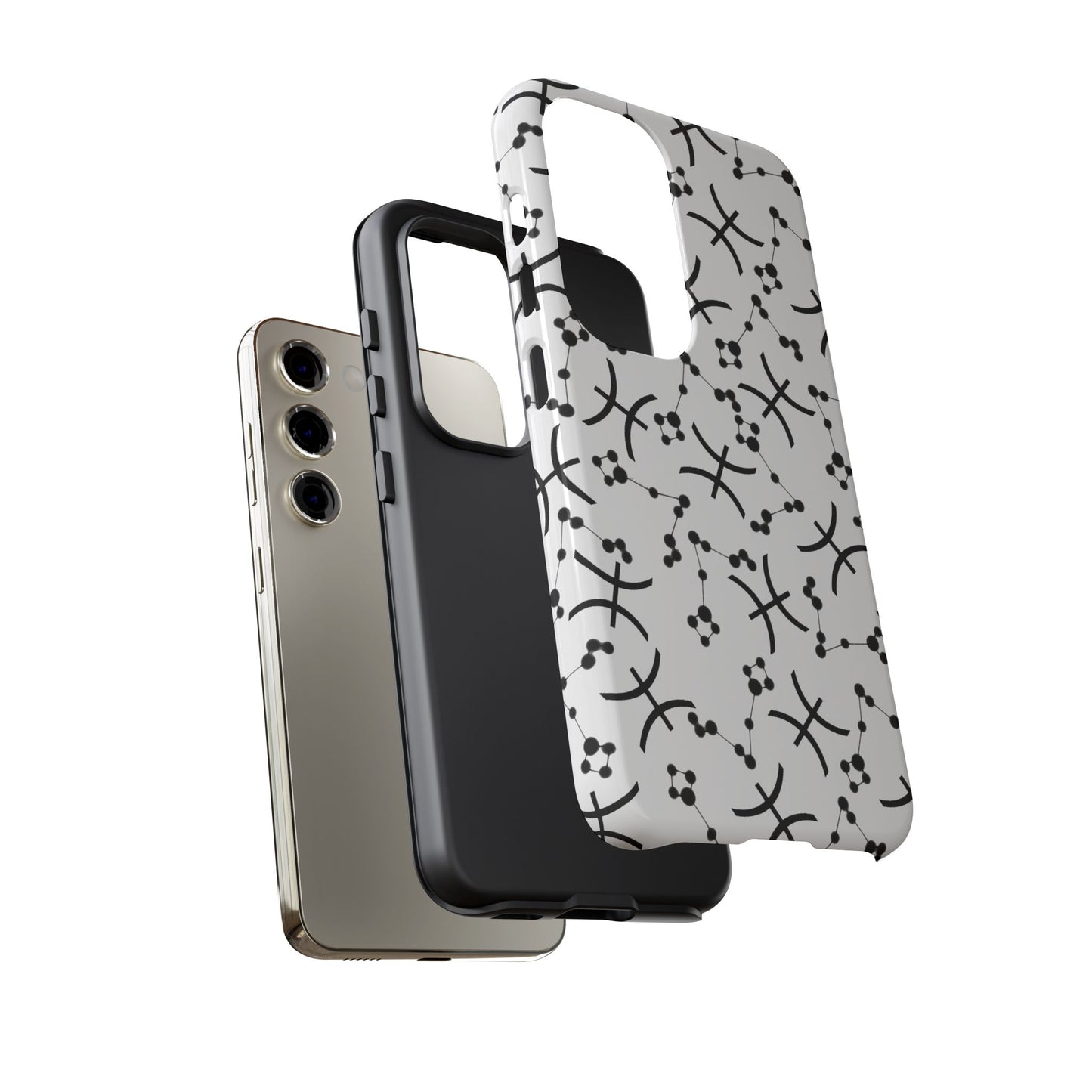 Tough Cases with the Pisces Zodiac sign for iPhone, Samsung Galaxy, and Google Pixel devices