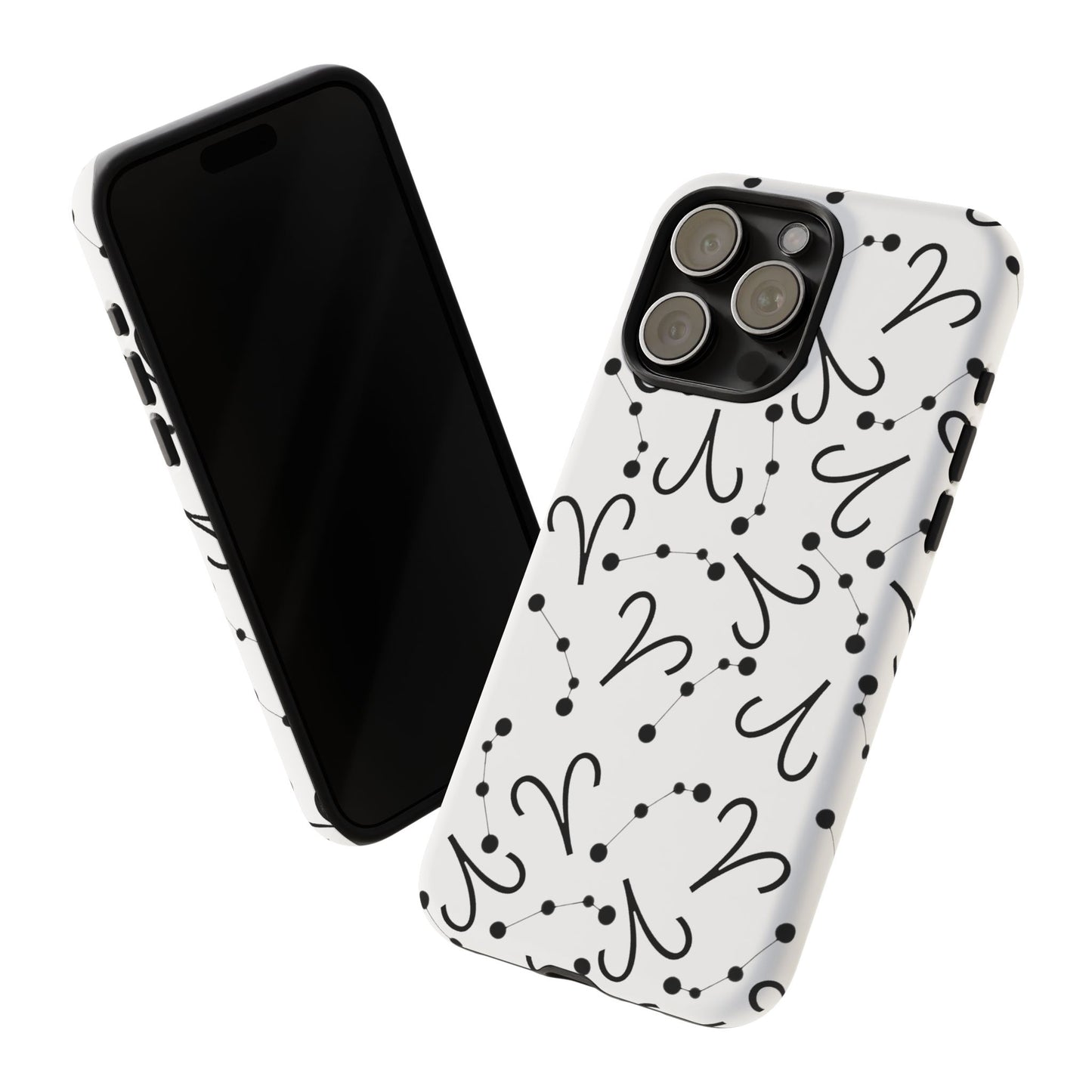 Tough Cases with the Aries Zodiac sign for iPhone, Samsung Galaxy, and Google Pixel devices